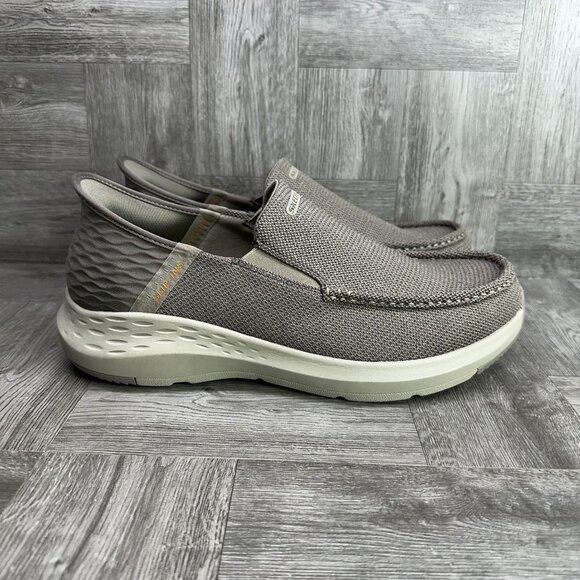 Skechers Slip Ins Parson Ralven Men's size 9 Taupe Extra Wide Shoes - Picture 1 of 9